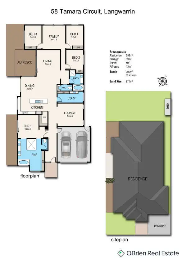 Floorplan of Homely house listing, 58 Tamara Circuit, Langwarrin VIC 3910