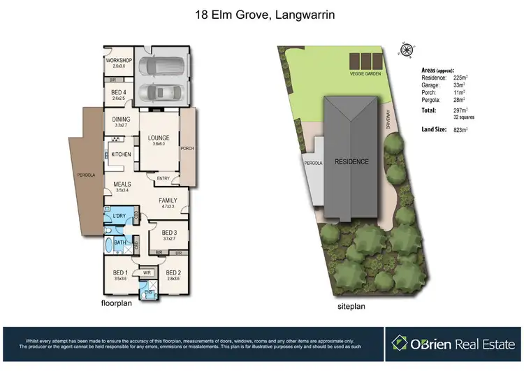 Floorplan of Homely house listing, 18 Elm Grove, Langwarrin VIC 3910