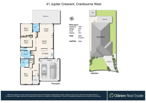 Floorplan of Homely house listing, 41 Jupiter Crescent, Cranbourne West VIC 3977