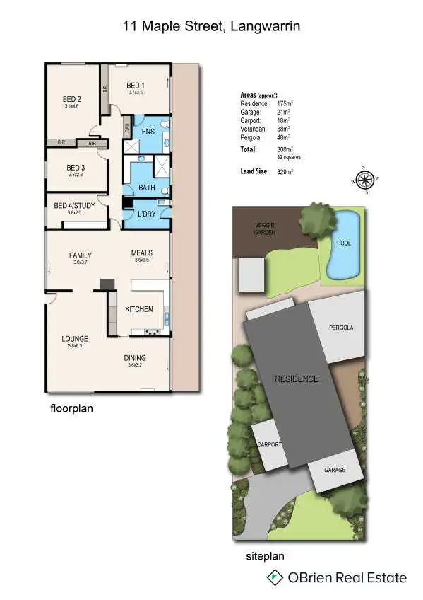 Floorplan of Homely house listing, 11 Maple Street, Langwarrin VIC 3910