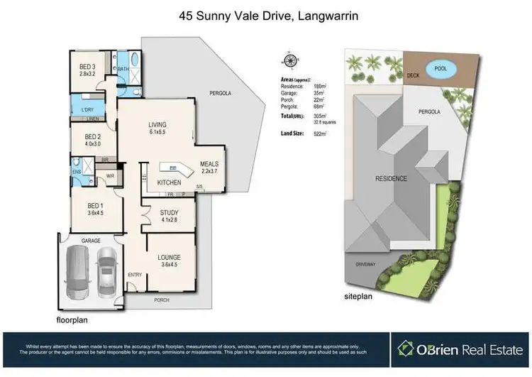 Floorplan of Homely house listing, 45 Sunny Vale Drive, Langwarrin VIC 3910