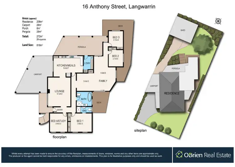 Floorplan of Homely house listing, 16 Anthony Street, Langwarrin VIC 3910