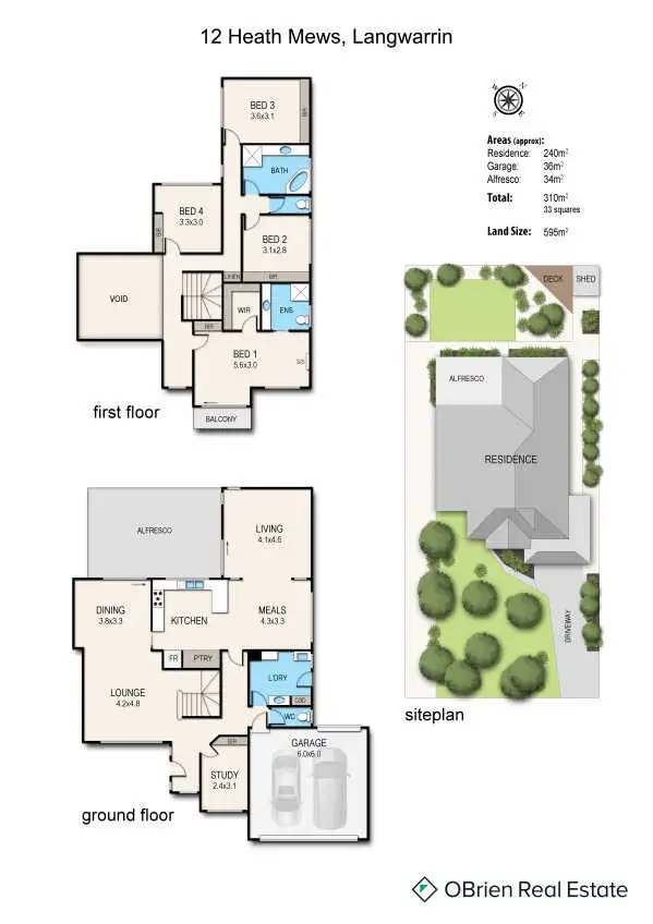 Floorplan of Homely house listing, 12 Heath Mews, Langwarrin VIC 3910