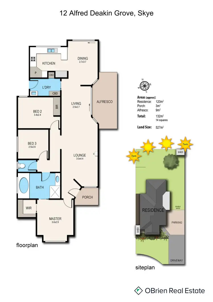 Floorplan of Homely house listing, 12 Alfred Deakin Grove, Skye VIC 3977