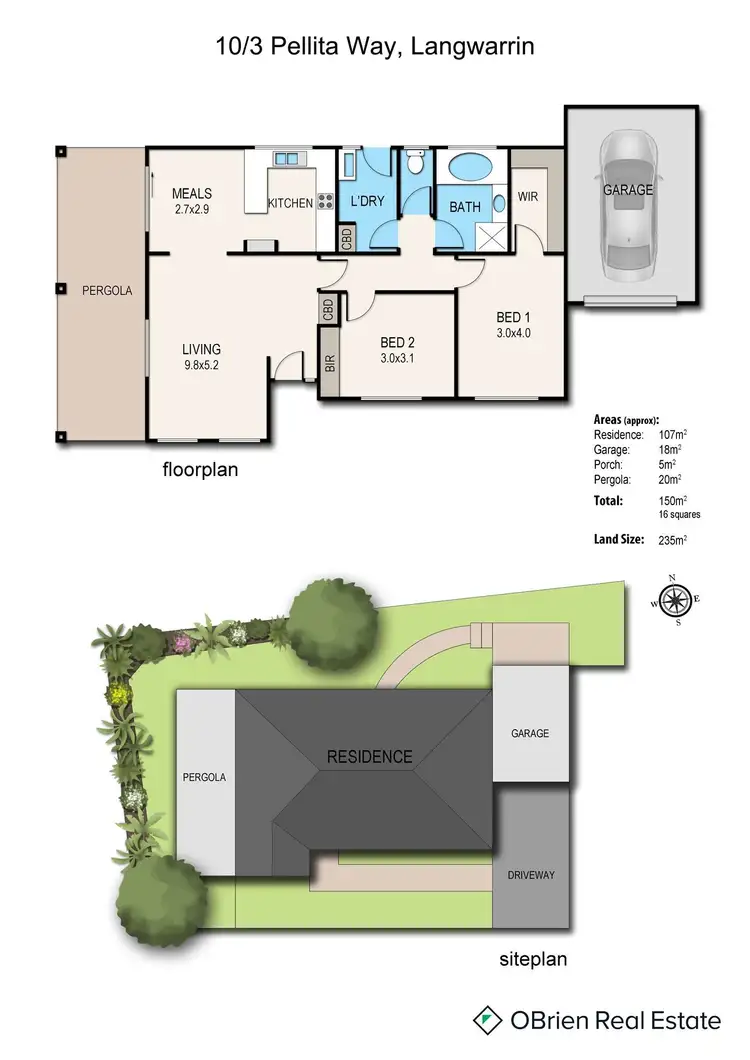 Floorplan of Homely unit listing, 10/3 Pellita Way, Langwarrin VIC 3910