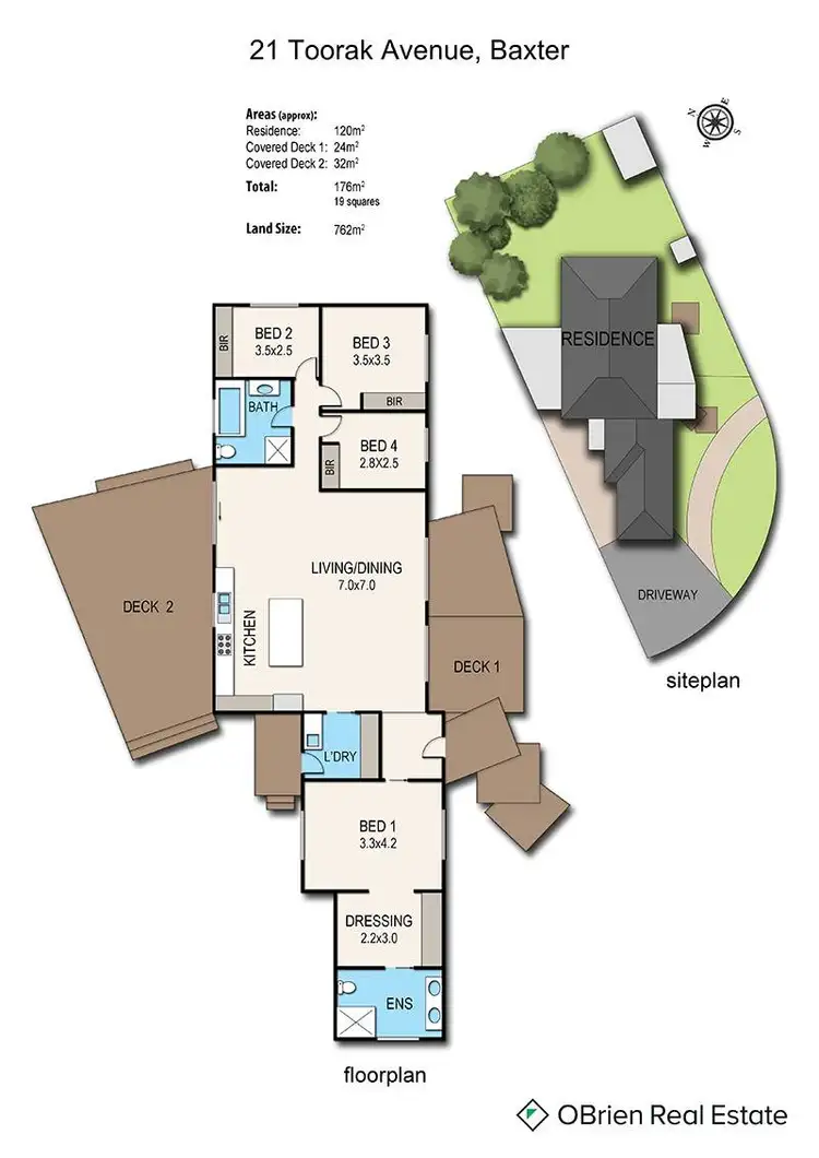 Floorplan of Homely house listing, 21 Toorak Avenue, Baxter VIC 3911