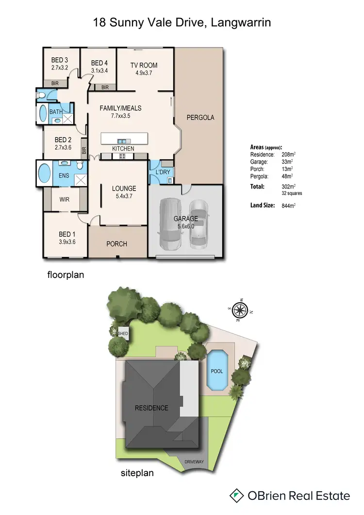 Floorplan of Homely house listing, 18 Sunny Vale Drive, Langwarrin VIC 3910