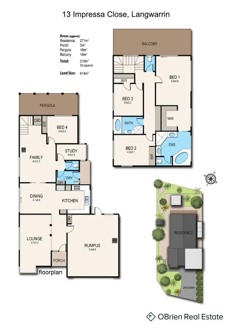 Floorplan of Homely house listing, 13 Impressa Close, Langwarrin VIC 3910