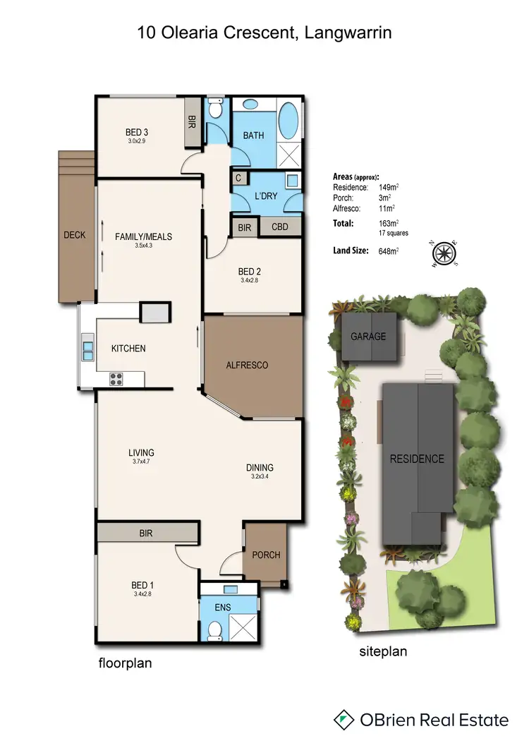 Floorplan of Homely house listing, 10 Olearia Crescent, Langwarrin VIC 3910