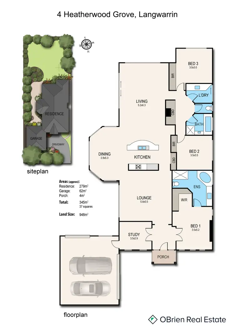 Floorplan of Homely house listing, 4 Heatherwood Grove, Langwarrin VIC 3910