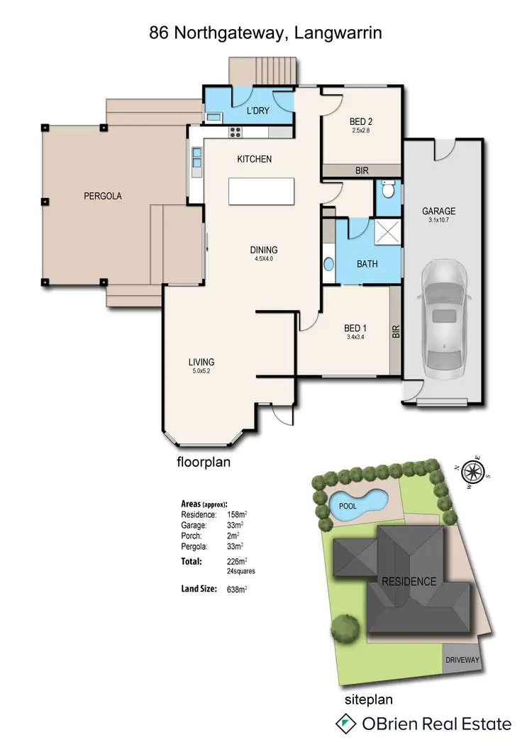 Floorplan of Homely house listing, 86 Northgateway, Langwarrin VIC 3910