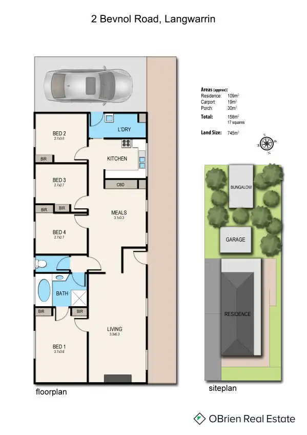 Floorplan of Homely house listing, 2 Bevnol Road, Langwarrin VIC 3910