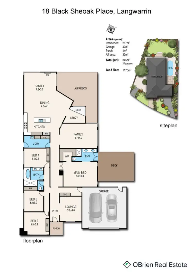 Floorplan of Homely house listing, 18 Black Sheoak Place, Langwarrin VIC 3910