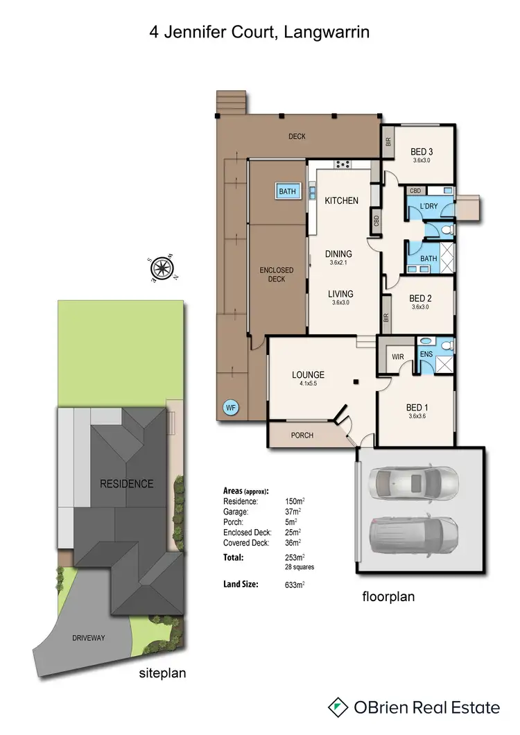 Floorplan of Homely house listing, 4 Jennifer Court, Langwarrin VIC 3910