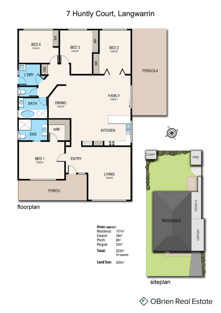 Floorplan of Homely house listing, 7 Huntly Court, Langwarrin VIC 3910
