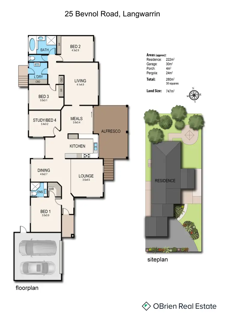 Floorplan of Homely house listing, 25 Bevnol Road, Langwarrin VIC 3910