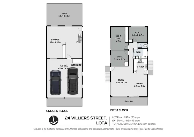 Floorplan of Homely house listing, 24 Villiers Street, Lota QLD 4179