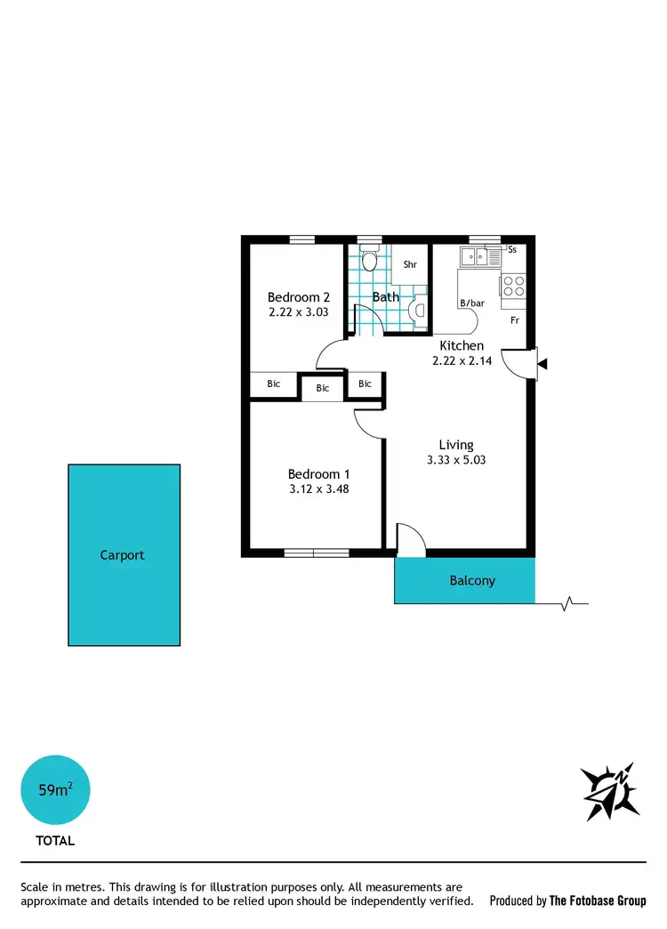 Floorplan of Homely unit listing, 6/1 Third Avenue, Glenelg East SA 5045
