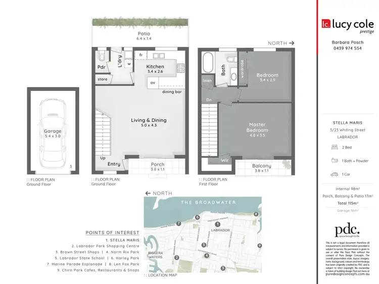 Floorplan of Homely townhouse listing, 3/23 Whiting Street, Labrador QLD 4215