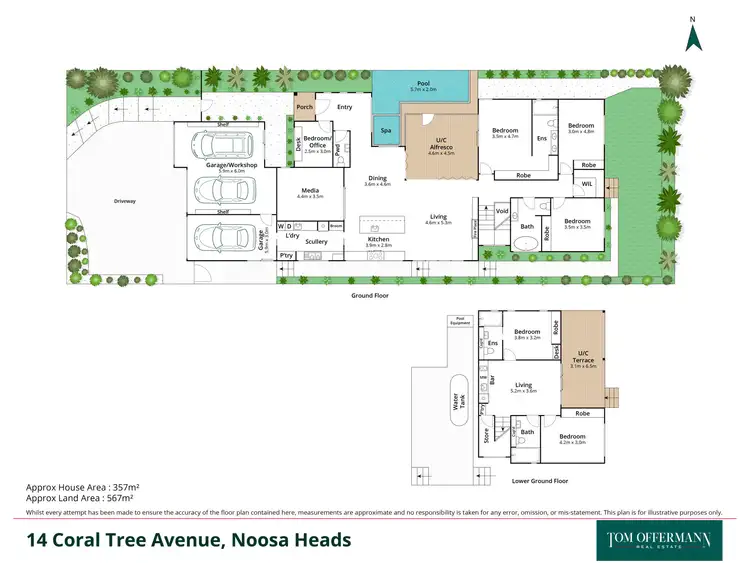 Floorplan of Homely house listing, 14 Coral Tree Avenue, Noosa Heads QLD 4567