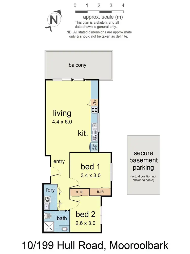 Floorplan of Homely apartment listing, 105/199 Hull Road, Mooroolbark VIC 3138
