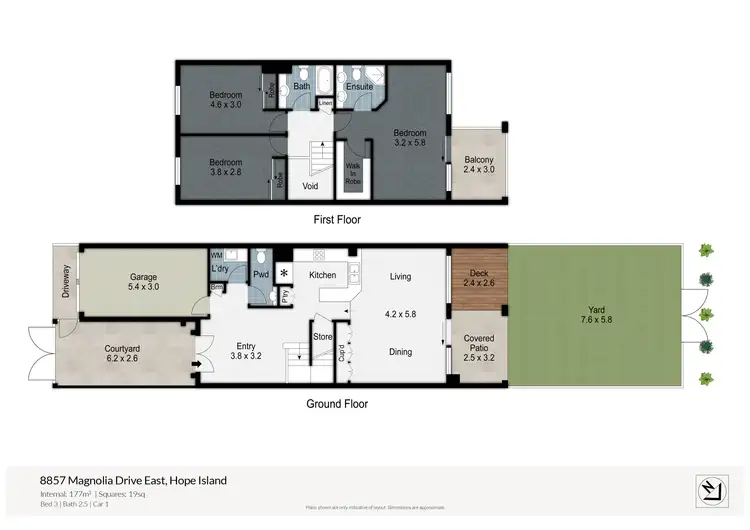 Floorplan of Homely villa listing, 8857 Magnolia Drive, Hope Island QLD 4212