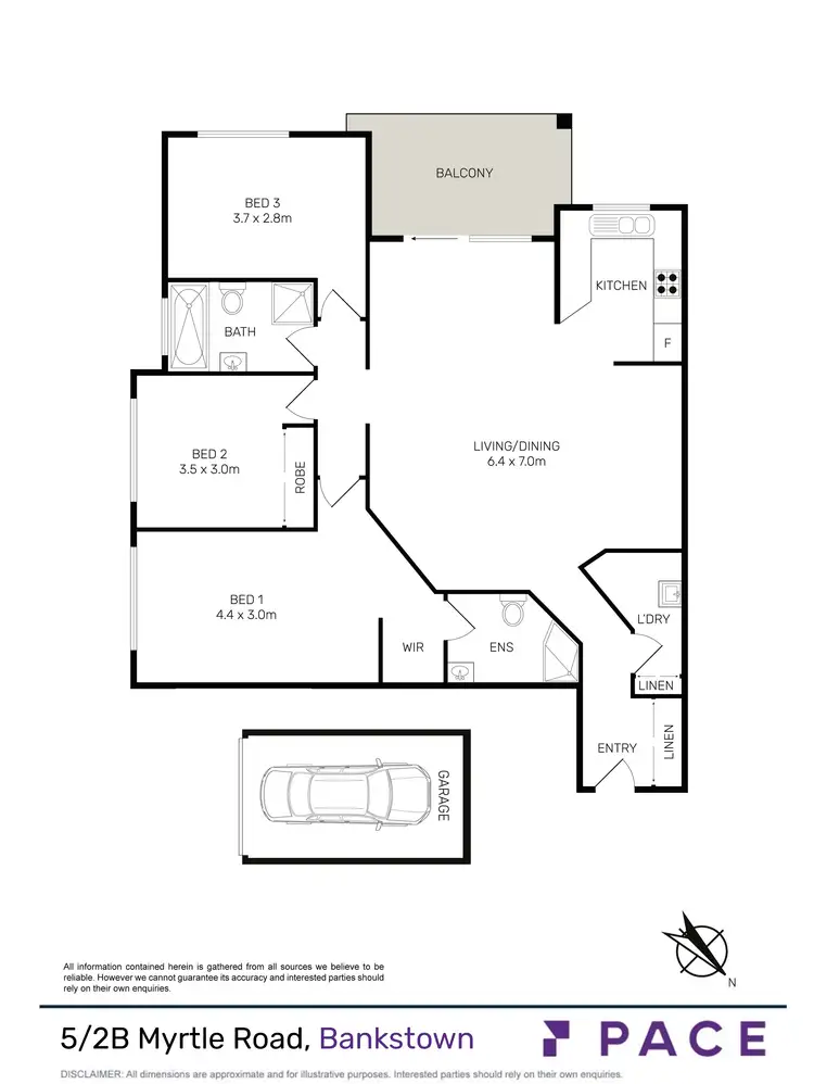 Floorplan of Homely unit listing, 5/2B Myrtle Road, Bankstown NSW 2200