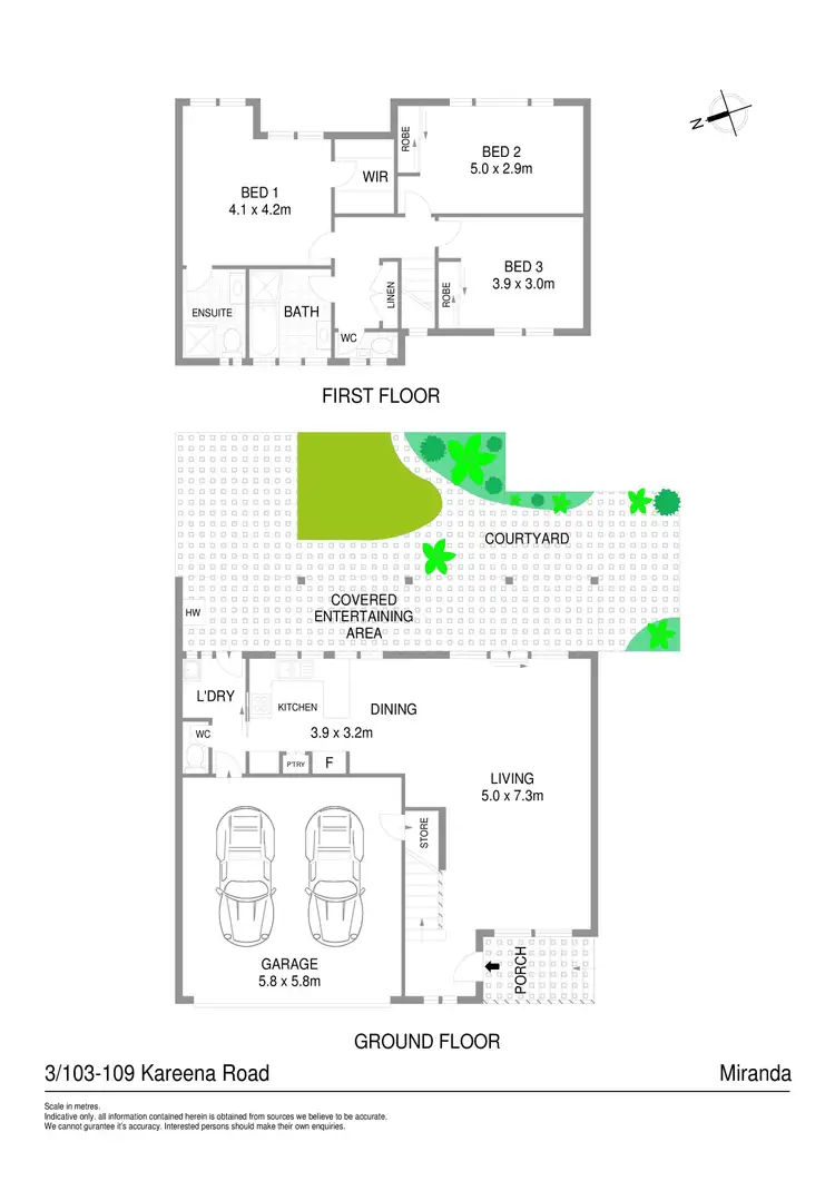 Floorplan of Homely townhouse listing, 3/103-109 Kareena Road, Miranda NSW 2228