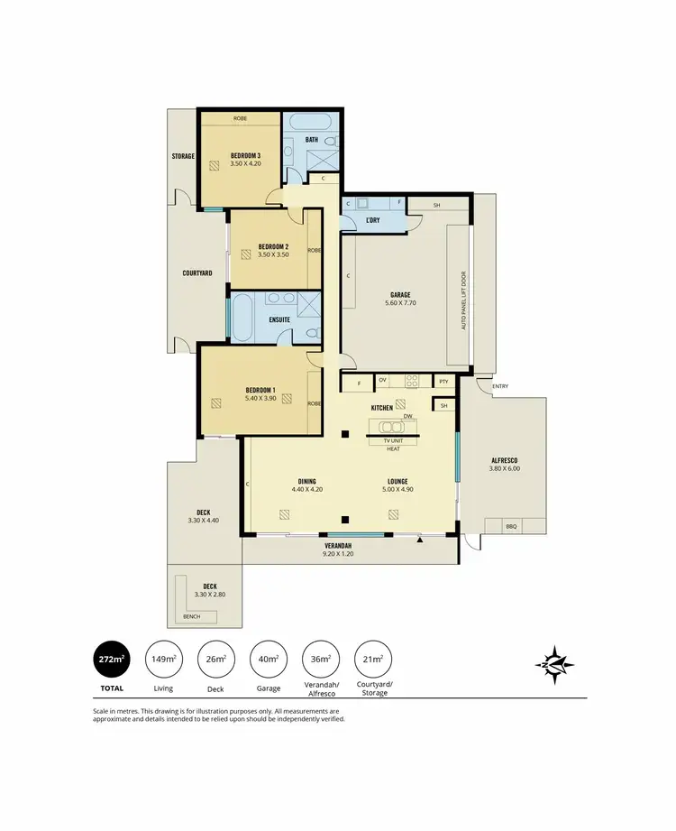 Floorplan of Homely unit listing, 1/8 Esplanade, Somerton Park SA 5044