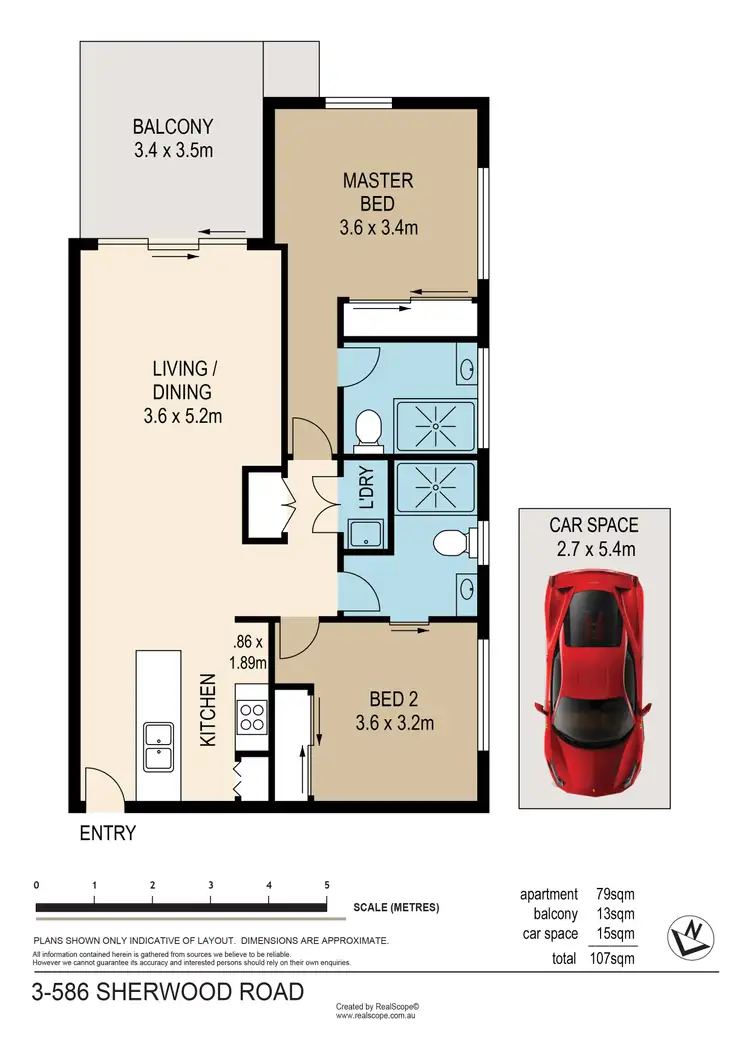 Floorplan of Homely apartment listing, 3/586 Sherwood Road, Sherwood QLD 4075