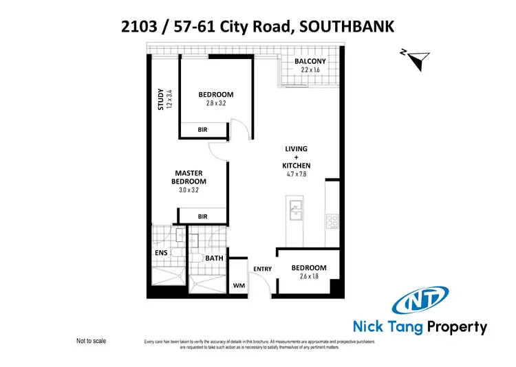 Floorplan of Homely apartment listing, 2103/61 City Road, Southbank VIC 3006
