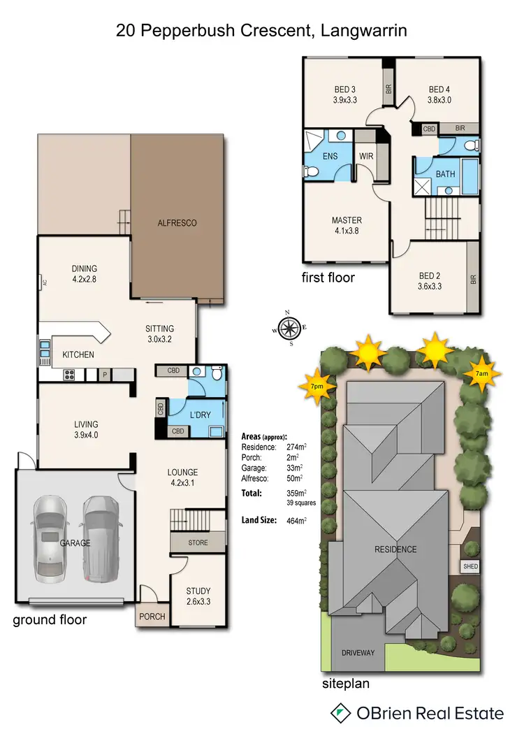 Floorplan of Homely townhouse listing, 20 Pepperbush Crescent, Langwarrin VIC 3910