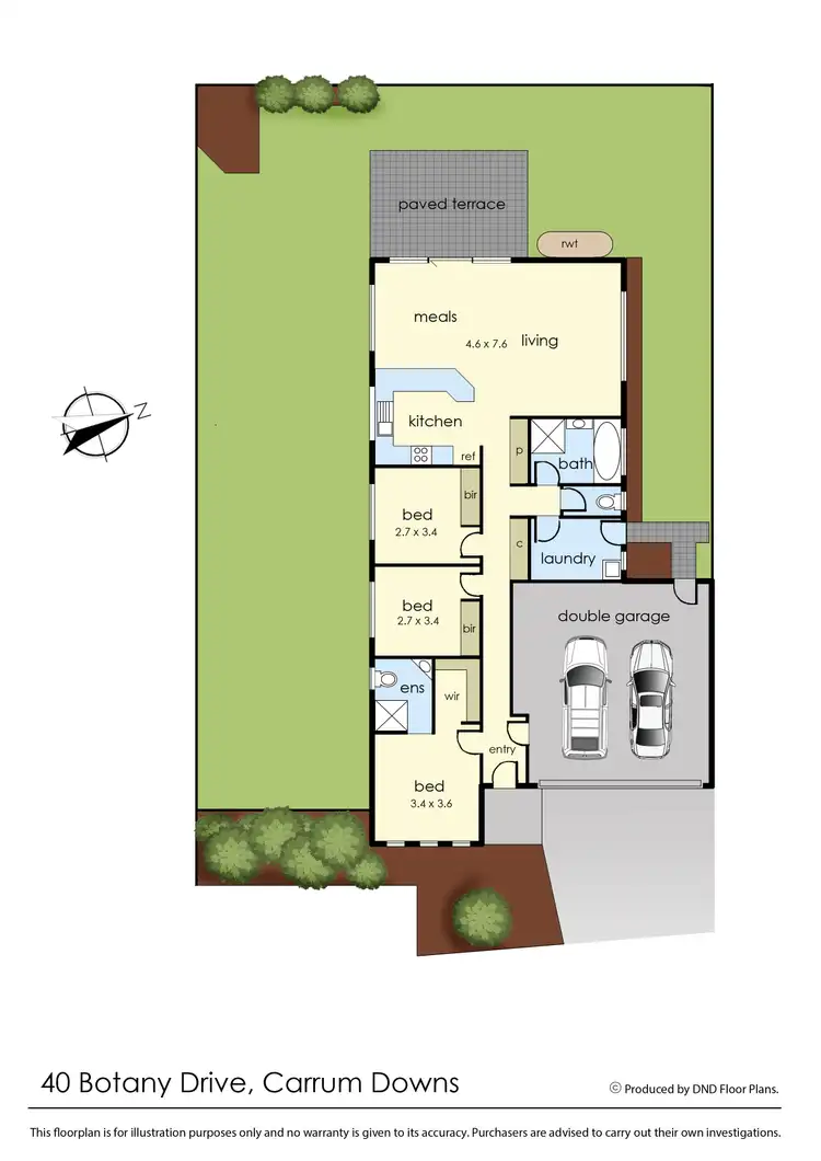 Floorplan of Homely unit listing, 40 Botany Drive, Carrum Downs VIC 3201