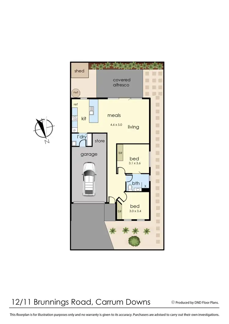 Floorplan of Homely unit listing, 12/11 Brunnings Road, Carrum Downs VIC 3201