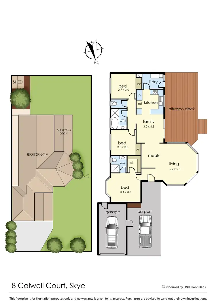 Floorplan of Homely house listing, 8 Calwell Court, Skye VIC 3977