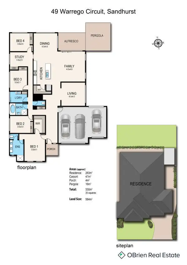 Floorplan of Homely house listing, 49 Warrego Circuit, Sandhurst VIC 3977