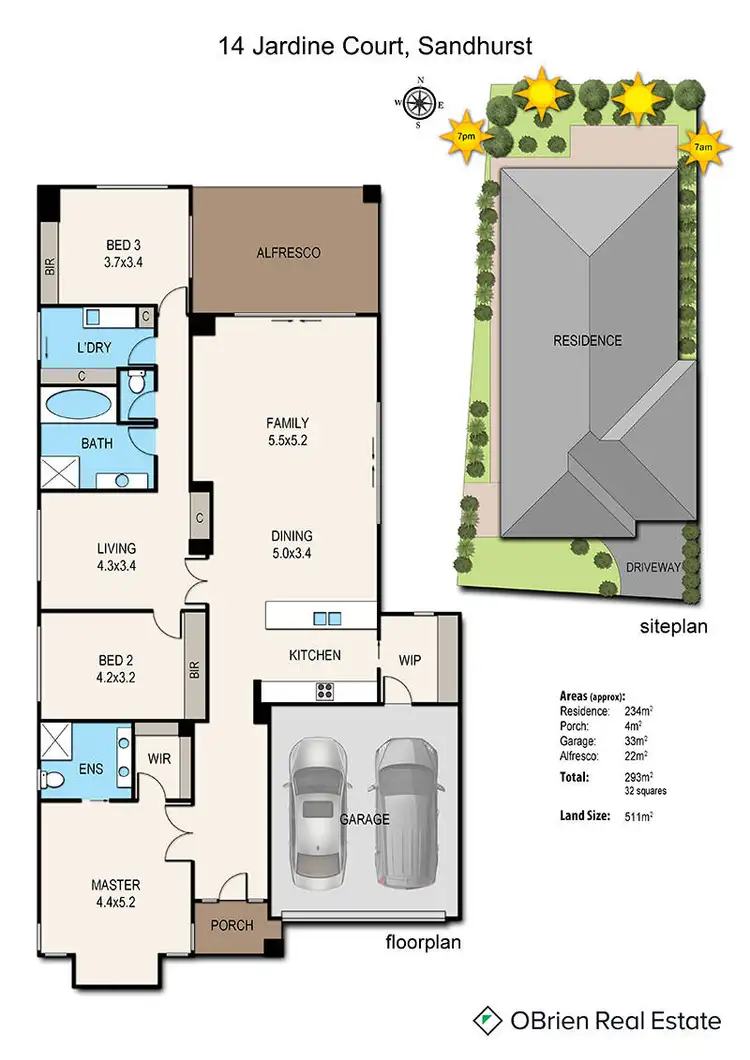 Floorplan of Homely house listing, 14 Jardine Court, Sandhurst VIC 3977