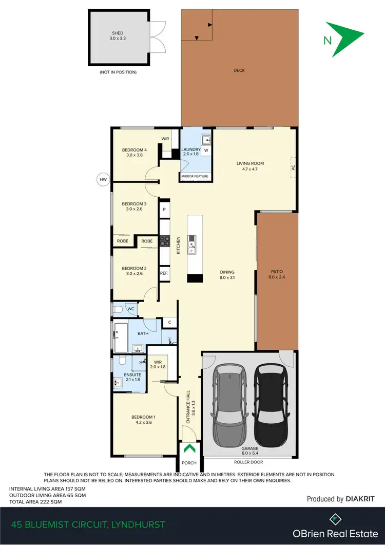 Floorplan of Homely house listing, 45 Bluemist Circuit, Lyndhurst VIC 3975