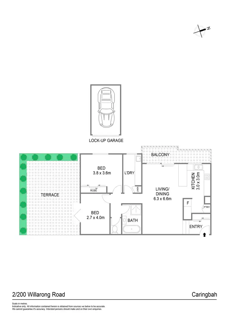 Floorplan of Homely apartment listing, 2/200 Willarong Road, Caringbah NSW 2229