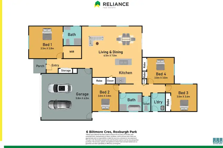 Floorplan of Homely house listing, 6 Biltmore Crescent, Roxburgh Park VIC 3064