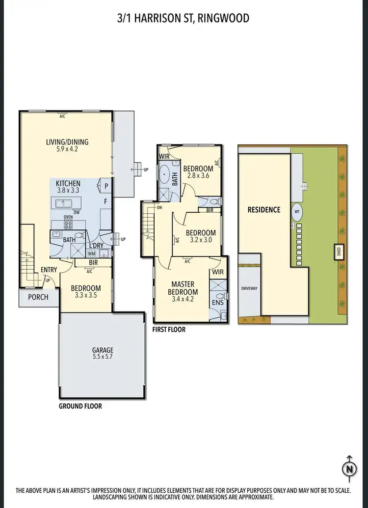 Floorplan of Homely townhouse listing, 3/1 Harrison Street, Ringwood VIC 3134