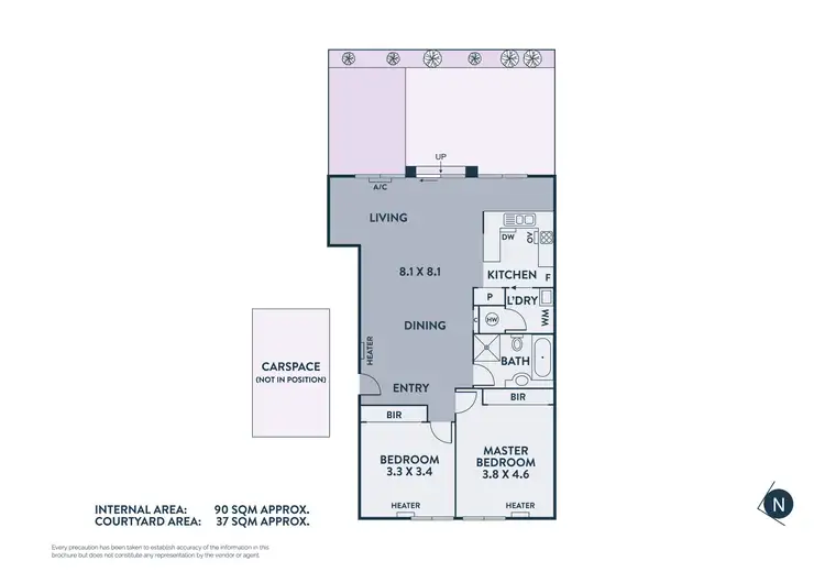 Floorplan of Homely unit listing, 63/337 Station Street, Thornbury VIC 3071