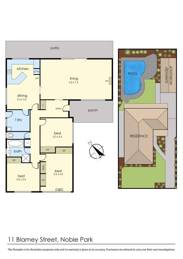 Floorplan of Homely house listing, 11 Blamey Street, Noble Park VIC 3174