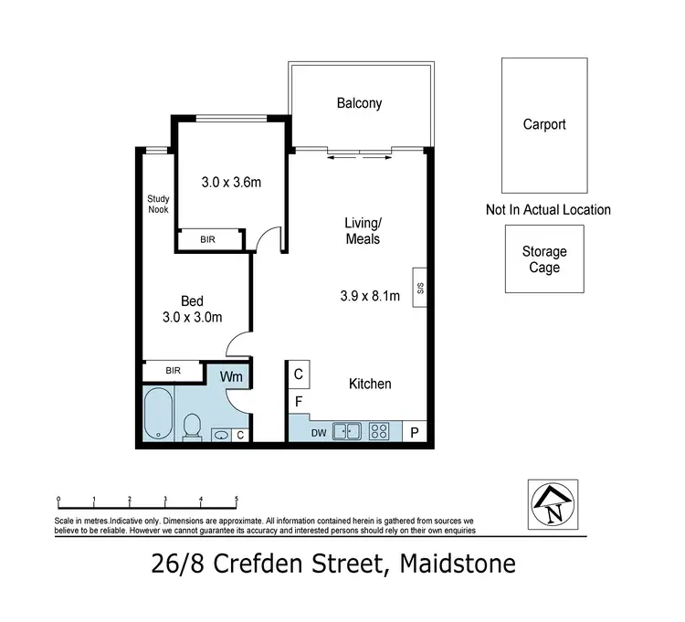 Floorplan of Homely apartment listing, 26/8 Crefden Street, Maidstone VIC 3012