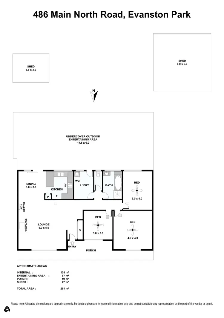 Floorplan of Homely house listing, 486 Main North Road, Evanston Park SA 5116