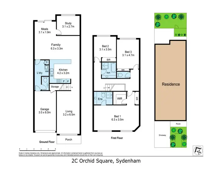 Floorplan of Homely townhouse listing, 2C Orchid Square, Sydenham VIC 3037