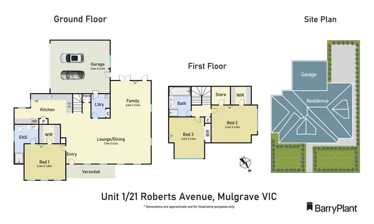 Floorplan of Homely townhouse listing, 1/21 Roberts Avenue, Mulgrave VIC 3170