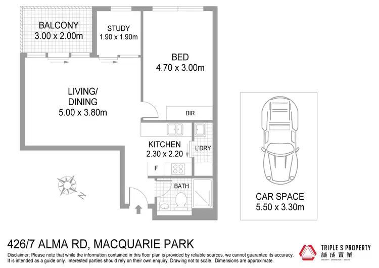Floorplan of Homely apartment listing, 426/7 Alma Road, Macquarie Park NSW 2113