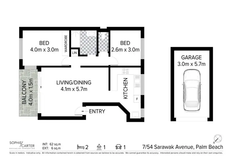 Floorplan of Homely unit listing, 7/54 Sarawak Avenue, Palm Beach QLD 4221