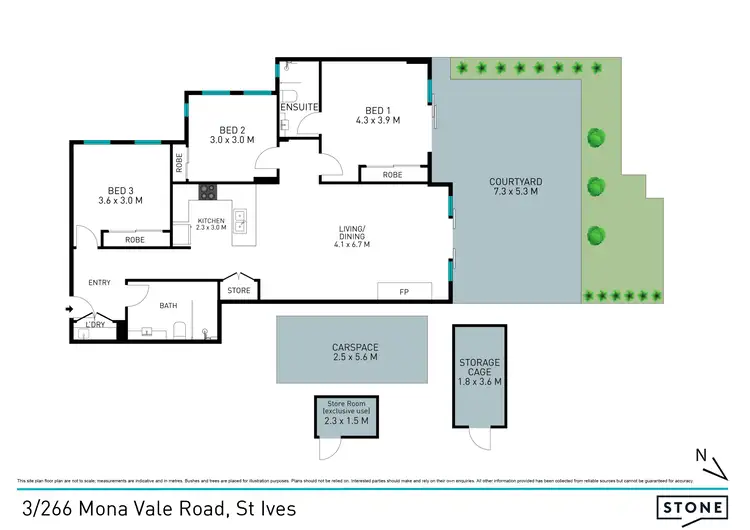 Floorplan of Homely apartment listing, 3/266 Mona Vale Road, St Ives NSW 2075